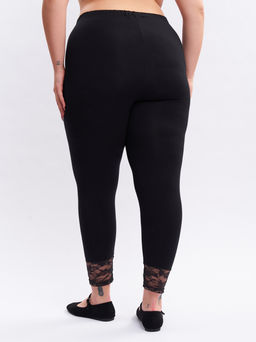 Леггинсы с кружевом TLL12939BLK01 - Артесса фото 5