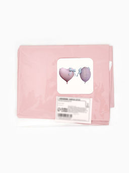 Цена за 2 шт. Воздушный шар фольгированный 36" «Розовое сердце с бантом»