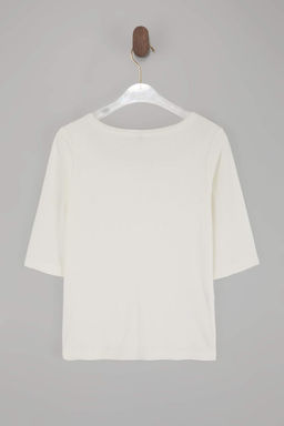 Wardrobe Essentials-Ekru Fitted/Vucuda Oturan Truvakar Buzgulu Modal Orme Bluz TWOSS26BZ00355 - Trendyolmilla фото 6