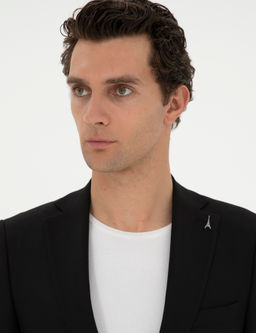 Siyah Slim Fit Blazer Ceket