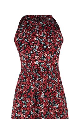 TRENDYOLMILLA Cok Renkli Cicek Desenli Boyundan Baglamal? Bask?l? A-Line Maxi Orme Elbise TWOSS23EL00705 фото 7