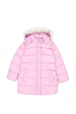 U. S. Polo Assn Сиреневое пальто с капюшоном для девочки