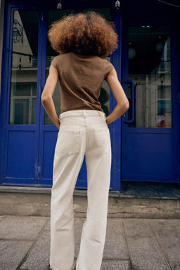 CAMISETA MINIMAL MANGA CORTA / Marr?n claro - Zara фото 4