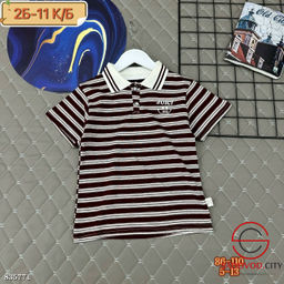 Футболка-поло в полоску