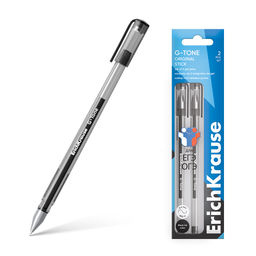 Цена за 48 шт. Набор из 2 ручек гелевых ErichKrause G-Tone Stick Original 0.5, для ОГЭ/ЕГЭ, цвет чернил черный (в пакете)