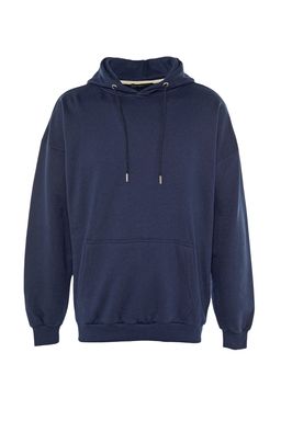 TRENDYOL MAN Lacivert Oversize/Genis Kesim Kapusonlu Bask?l? Ici Polar/S?cak Tutan Sweatshirt TMNAW23SW00020 - Trendyolmilla фото 7