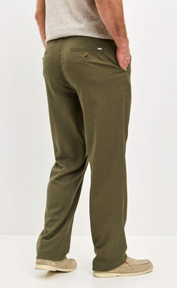 Брюки лен P511-0852 khaki