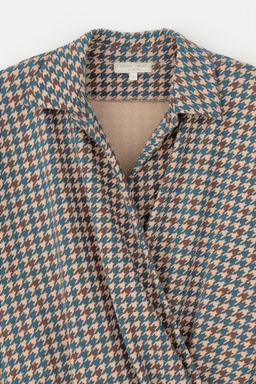 ЕВТ 5060/тем.бежевый,гусиная лапка платье жен