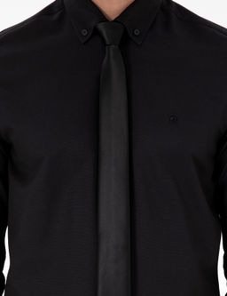Siyah Slim Fit Uzun Kollu G_mlek