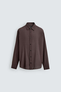 COTTON-VISCOSE CHECK SHIRT - Zara фото 8