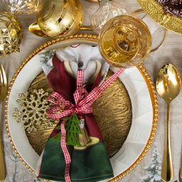 Набор салфеток сервировочных «Этель» Winter holidays, 4 шт., бежевые, 40×40 см