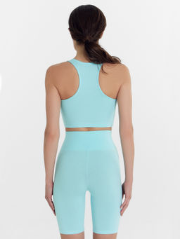 Комплект женский (топ, шорты) лазурно-голубой светлая лазурь 372525 - Mark formelle фото 5