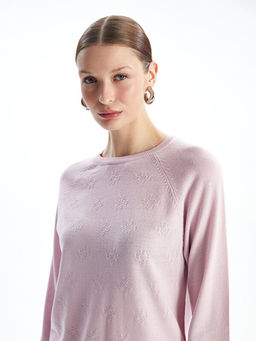 Bisiklet Yaka D?z Uzun Kollu Kad?n Triko Kazak