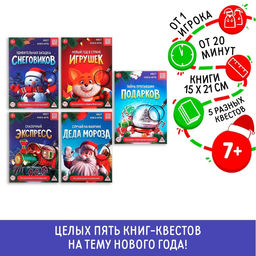 Книги - квесты Новый год: Приключения, набор 5 шт., 7+