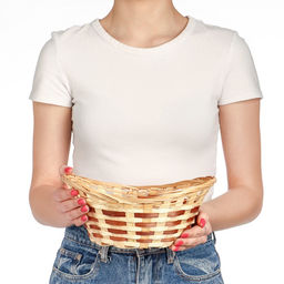 Корзина плетёная для хранения «Ладья», 24×17×8 см, бамбук