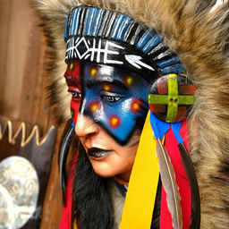 Панно «Индианка Блэндина», 40×15×60 см, МИКС