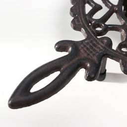 Подставка для подогрева на греющей свече на 1 свечу чугун «Сердечки», с ручкой, подсвечник на 1 свечу, чугун, 4×14.5×21.5 см