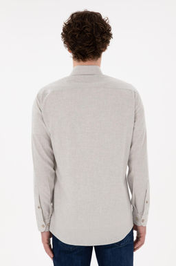 Erkek Bej Uzun Kollu Basic G_mlek