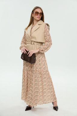 Костюм NIKVA н1045-1 крем-брюле и бежевый мультиколор