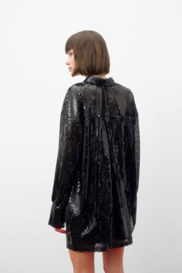 Рубашка из пайеток прямого силуэта - Mollis фото 4