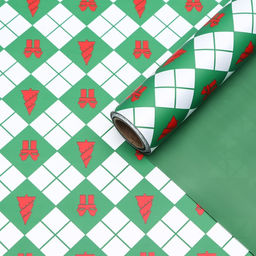 Пленка для цветов, Новогодний калейдоскоп, зелёная 56см*10м - Simaland фото 5