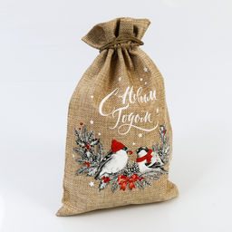 Цена за 5 шт. Мешок с термонаклейкой С Новым годом, 20 30 см +/- 1.5 см