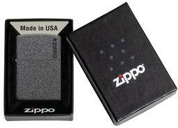 Зажигалка ZIPPO Логотип с каменным покрытием | Logo Iron Stone 211ZL  фото 6