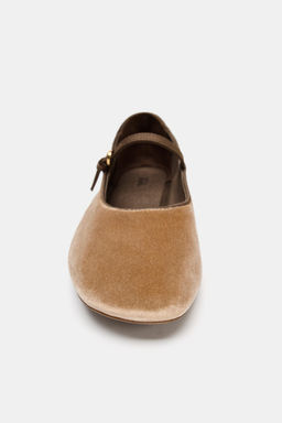 VELVET EFFECT BALLET FLATS - Zara фото 8