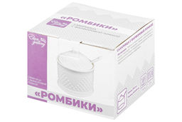 Сахарница 270 мл 9*9*10 см "Ромбики" + ложка