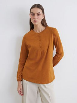 Bisiklet Yaka Nak??l? Bluz