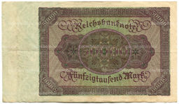 Банкнота 50000 марок 1922 года Германия