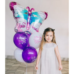 Цена за 3 шт. Воздушный шар фольгированный 23" «Бабочка»