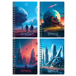 Цена за 2 шт. Книжка записная А6 80л. на гребне "Future style" ("BG", ЗК6гр80 12796)