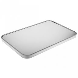 Зеркало настенное, интерьерное 40х60см, алюминиевая рама ширина 2,7см, цвет - серебро, закругленные края, подходит для вертикальной и горизонтальной установки (Китай)