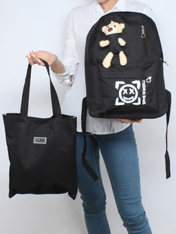 Комплект MF-9573 (рюкзак+2шт сумки+пенал+монетница) 1отд, 5внеш+1внут/карм, черный SALE 256528 - Adelia фото 4