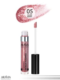 ARAVIA Professional Жидкая помада-металлик для губ METALLIC ELEGANCE, 5.5 мл - 05 lip shimmer НОВИНКА  фото 4