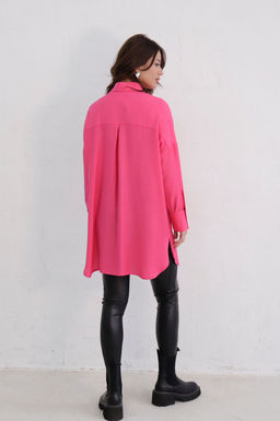 Базовая удлинённая рубашка свободного силуэта - Martichelli фото 92