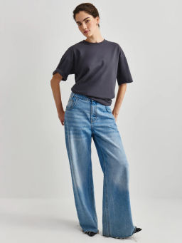 Футболка свободного кроя из хлопка OVERSIZE0826-39 / Zarina  фото 2