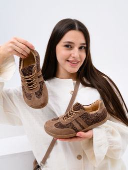 Кеды босоногие натуральная замша коричневые 184.natabr.Серо-коричневая замша+коричневый джангл/Кожа