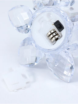 Светодиодная свеча LED - ночник RISALUX «В лотосе», 3×LR1130, прозрачный, 10.5×10.5×4.5 см