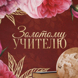 Цена за 2 шт. Пакет подарочный ламинированный, упаковка, Золотому Учителю, ML 21?25?8 см
