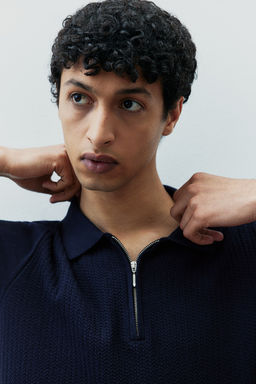 Polo con media cremallera Slim Fit - H&m фото 2