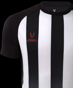 Футболка игровая JOGEL CAMP Striped Jersey, белый/черный, детский