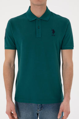 Erkek Slim Fit Polo Yaka Koyu Ye_il Basic Ti__rt Sepette S_rpriz _ndirim - U.s. polo assn фото 7