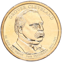 Монета 1 доллар 2012 года (Р) США 24-й президент США Гровер Кливленд