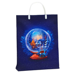 Цена за 5 шт. Пакет подарочный мягкий пластик «Новогодний переполох» 140 мкм Сумка 40×30×9 см