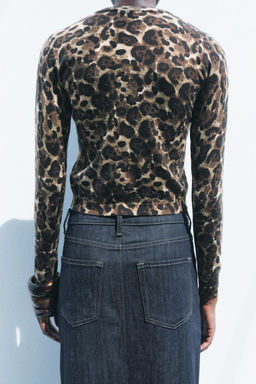 ANIMAL PRINT KNIT SWEATER - Zara фото 3