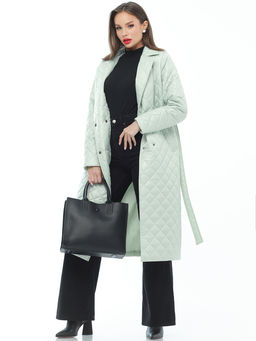 Пальто стеганое светло-мятного цвета - Dstrend фото 8