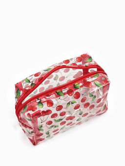 Косметичка ПВХ Вишня 15*6*8,5, отд на молнии, прозрачный