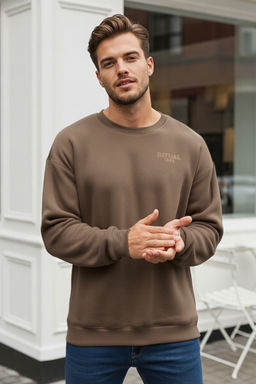 TRENDYOL MAN Gri Regular/Normal Kesim Bisiklet Yaka Anti-pilling Polar Yaz? Bask? Sweatshirt TMNAW23SW00340 - Trendyolmilla фото 16
